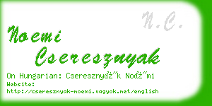 noemi cseresznyak business card